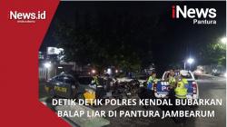 VIDEO – Detik-Detik Patroli Polres Kendal Bubarkan Balap Liar di Pantura Jambearum