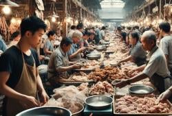 Harga Daging Ayam di Pasar Induk Among Tani Batu Mulai Naik Jelang Ramadan