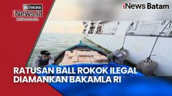 Bakamla RI Gagalkan Penyelundupan 200 Ball Rokok Ilegal