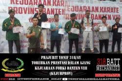 Prajurit Yonif 318/Adhirajasa Yudha Raih Prestasi Kejuaraan Forki Banten VIII