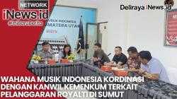 Wahana Musik Indonesia Kordinasi Dengan Kanwil Kemenkum Terkait Pelanggaran Royalti Di Sumut