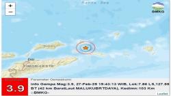 Gempa Magnitudo 3.9 Guncang Barat Laut Maluku Barat Daya, BMKG Imbau Waspada