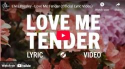 Nyanyikan, Lirik Lagu Love Me Tender - Elvis Presley