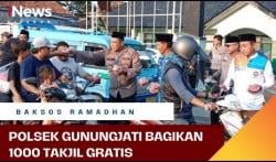 Polsek Gunungjati Cirebon Bagikan 1000 Takjil Gratis di Bulan Ramadhan, Libatkan Kuwu dan Ormas