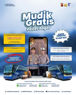 Polres Bogor Siapkan 10 Unit Bus Program Mudik Gratis, Pendaftaran Mulai Dibuka 13 Maret 2025