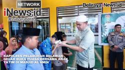 Kapolres Pelabuhan Belawan Gelar Buka Puasa Bersama Anak Yatim di Masjid Al Amin