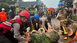 Pohon Tumbang Akibat Angin Kencang, Polres Garut dan BPBD Gerak Cepat Evakuasi