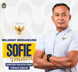 Sofie Imam Resmi Jadi Asisten Pelatih Fisik Timnas Indonesia