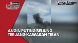 Detik-detik Angin Puting Beliung Terjang Kawasan Tiban