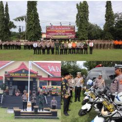 Polres Way Kanan Siapkan 2 Pos Pam dan Layanan Hotline 110 Polri dalam Operasi Ketupat Krakatau