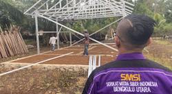 Gandeng MG Sundawa Group, SMSI Bengkulu Utara Bangun Satu Unit Rumah di Padang Jaya