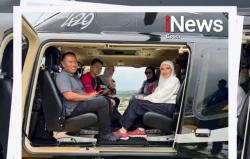 Warga Sakit Parah, Wagub dan Ketua DPRD Sulsel Nyantai Nonton PSM Naik Heli