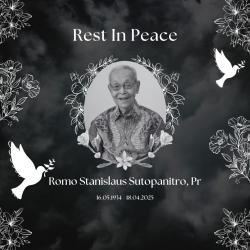 Romo Letkol (Purn) Stanislaus Sutopanitro Berpulang pada Hari Jumat Agung