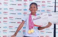Alesha Cetak Hattrick di Kejuaraan Tenis U-10 Tunggal Putri