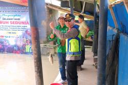 Polres Subang Kawal Aksi Damai May Day, Gelar Mancing Bersama Buruh