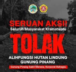 Gegara Pembabatan Gunung Pinang, Ratusan Warga Unjuk Rasa Didepan Kantor Perhutani