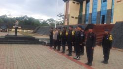 Kapolres Tasikmalaya Kota Pimpin Apel Siaga Pengamanan Mayday di Markas Brimob Cineam