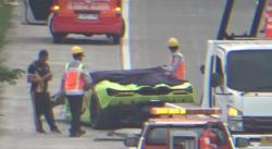 Kecelakaan di Tol Jombang, Lamborghini Tabrak Belakang Suzuki Ignis, Dua Orang Terluka