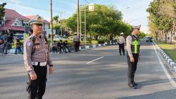 Personel Satlantas Polresta Palangkaraya Dikerahkan untuk Amankan Aksi Demo Buruh
