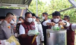 Polres Batu Bara Gelar Prees Release dan Pemusnahan Barang Bukti Narkotika Jenis Sabu dan Pil Ekstas