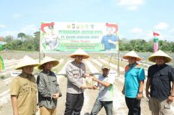 Polres Inhu Luncurkan Penanaman Jagung, Hasil Panen Akan Gandeng Bulog