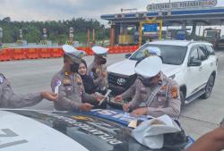 Polda Riau Gelar Razia Kecepatan dan Tes Alkohol di Tol Pekanbaru–Dumai