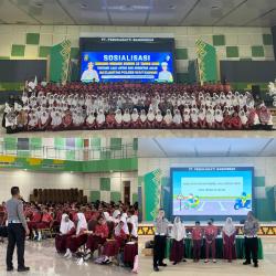 Kasatlantas Polres Way Kanan adakan Seminar Edukasi Tata Tertib Berlalu Lintas ke Pelajar SDS PSMI