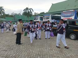 279 Calon Jemaah Haji Asal Kapuas Tiba di Embarkasi Banjarmasin
