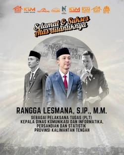 Gubernur Kalteng Lantik Pejabat Pemprov Kalteng, Rangga Lesmana Isi Plt Kadis Kominfo  Persandian