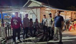 Cegah Gangguan Kamtibmas, Kanit Reskrim Polsek Medang Deras Ipda R Marbun Pimpin Patroli Malam