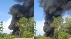 Tempat Penyulingan Minyak di Kedewan Bojonegoro Terbakar