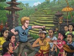Turis Inggris Ugal-ugalan di Ubud Berujung Bogem Mentah, Warga Gercep Amankan Pelaku