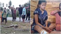 Remaja Perempuan Usia 15 Tahun Nyaris Ditelan Ular Piton Sepanjang 7 Meter di Muna