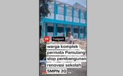 Warga Komplek Perumahan Permata Pamulang Protes Proses Pembongkaran Gedung SMPN 20 Setu
