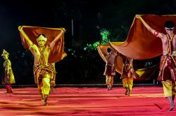 Potret Sendratasik The Glory of Sriwijaya Pada Pembukaan Festival Sriwijaya XXXIII