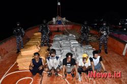 Penampakan Awak Kapal Aungtoetoe 99 Pengangkut 1,9 Ton Narkotika