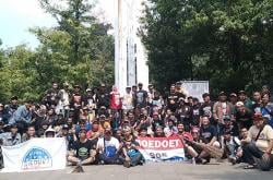Jelang Reuni Akbar, Begini Aksi Alumni Boedoet 145 Tanam Pohon di Hutan Kota Bekasi