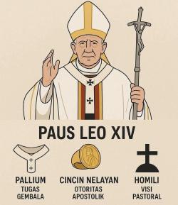 Hari ini Paus Leo XIV dilantik, ini Makna Dua Simbol Penting yang dikenakan Paus