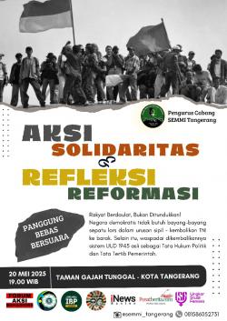 SEMMI Tangerang Gelar Aksi Solidaritas dan Refleksi Reformasi, Didukung iNews Banten