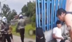 Viral, Pelanggar Lalu Litas Dikejar dan Ditabrak Polisi hingga Jatuh Terkapar!