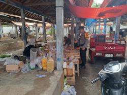 Satbinmas Polres Purworejo Sampaikan Pesan Kamtibmas di Pasar Wonoroto