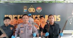 Satreskrim Polres Batu Bara Press Release Pengancaman Terhadap Pengendara Motor dan Berhasil Meringk