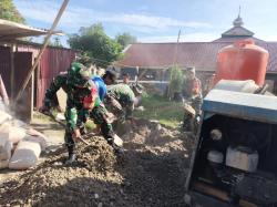 Koramil Putri Hijau Gelar Karya Bhakti dalam Pembangunan MDTA
