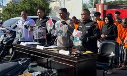 Polres Lhokseumawe Ungkap Tiga Kasus Besar :Penipuan,Pemalsuan STNK,dan Pencurian Kendaraan Bermotor