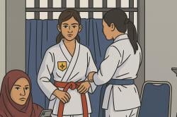 O2SN 2025 Kota Kediri: 28 Atlet Karate SMP Adu Kemampuan, Siapkan Wakil ke Provinsi