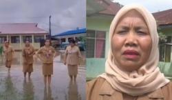 Viral, Kepsek SD Joget di TikTok saat Sekolahnya Kebanjiran Berujung Dinonaktifkan