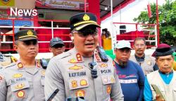 Komitmen Kapolres Gowa Tekan Angka Kriminal, Bangun Pos Satkamling di Pasar Induk
