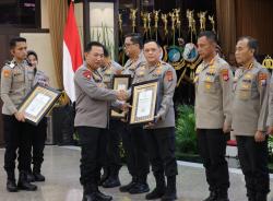 Polda Lampung Raih Penghargaan dari Kapolri Capaian Indikator Kinerja Pelaksanaan Anggaran Nasional