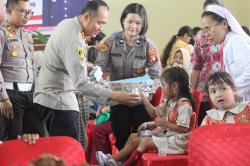 Polres Gunung Mas Sukses Gelar Gebyar Posyandu Presisi Virtual Bersama Kapolda Kalteng