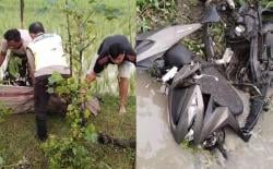 Warga Ponorogo Geger, Jasad Pelajar Ditemukan Tertindih Motor di Sungai